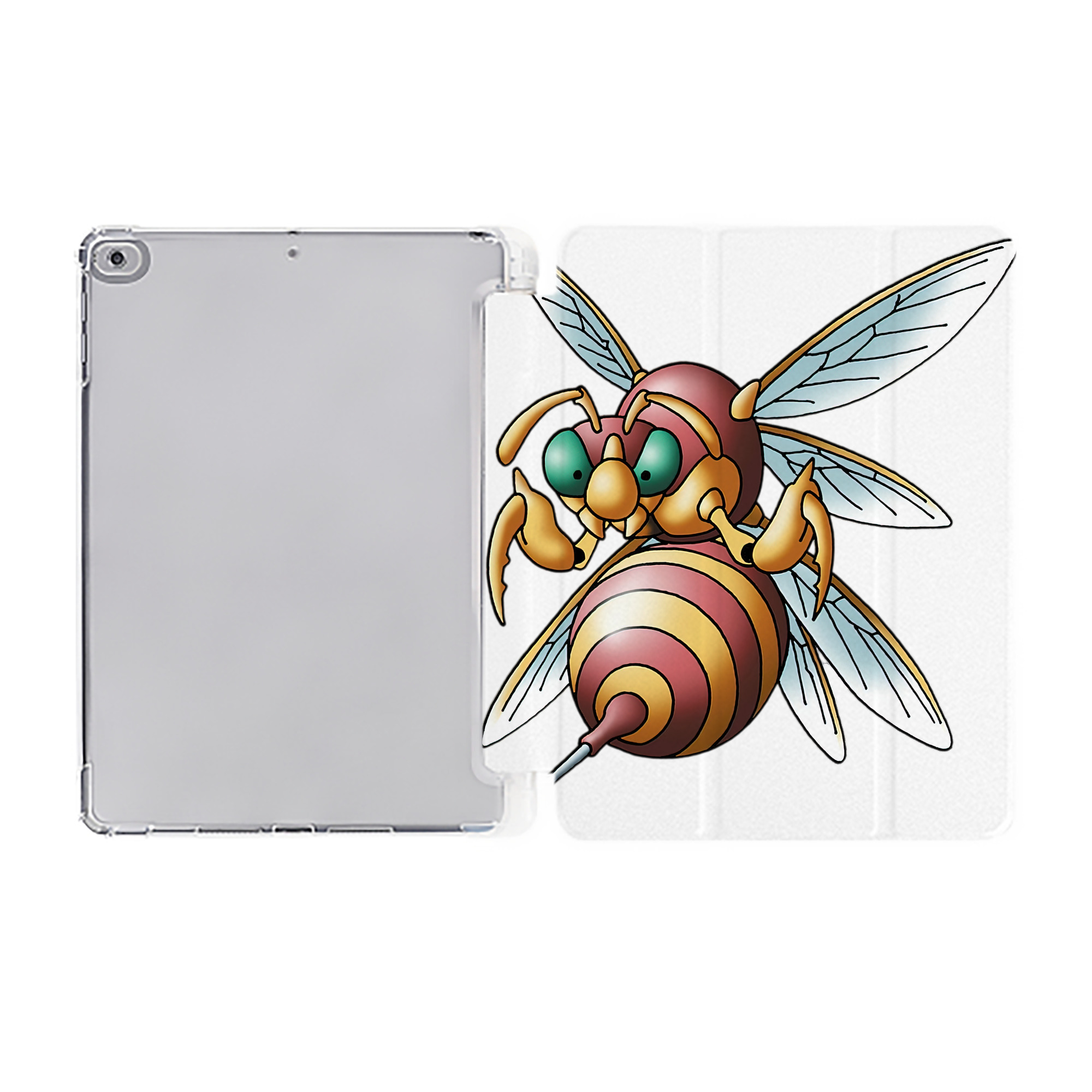 （画像用） ドラゴンクエスト Doragon Kuesuto Dragon Quest IPad ケース ペン収納付き 三つ折りスタンド PUレザー×シリコン 対応機種9.5/10.5/10.9インチ